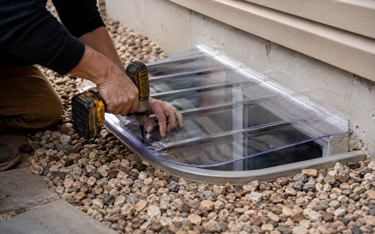 Window well cover installation contractor